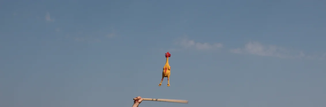 impression gummihuhn flug